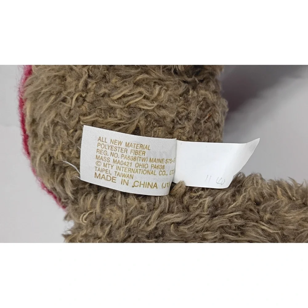 DanDee Collector's Choice Plush Stuffed Brown Teddy Bear Red Sweater 10